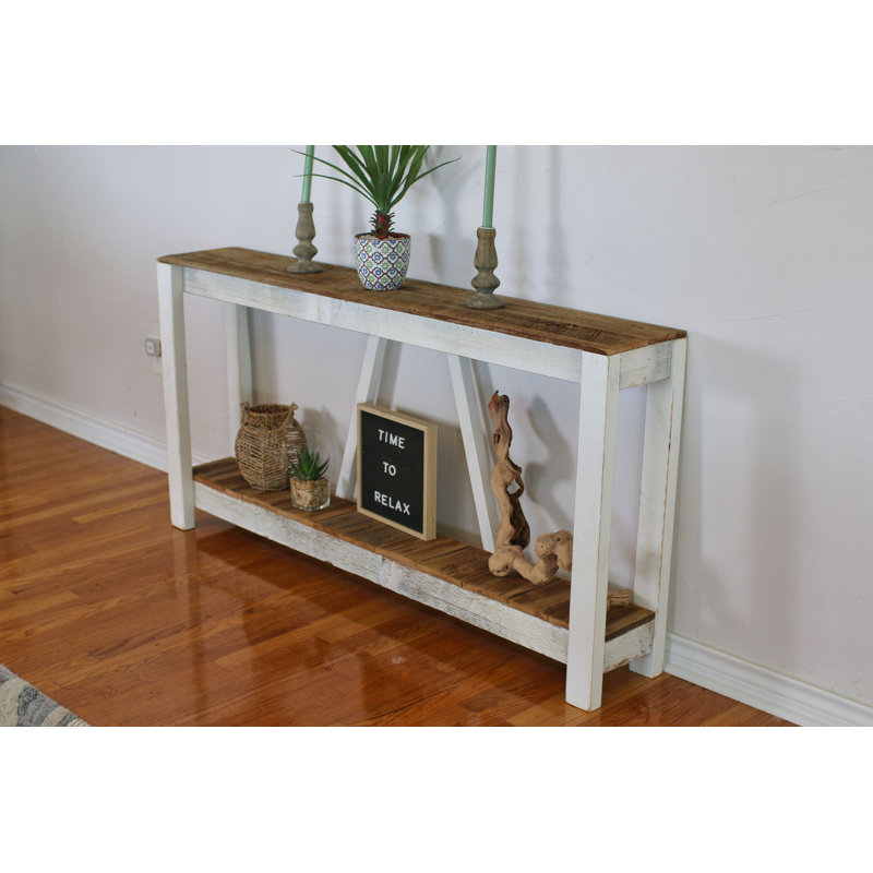 Gracie Oaks Brohel 60'' Unfinished Solid Wood Console Table | Wayfair